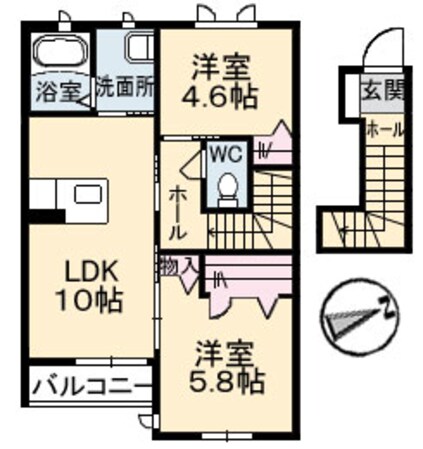 プレジール南観音の物件間取画像